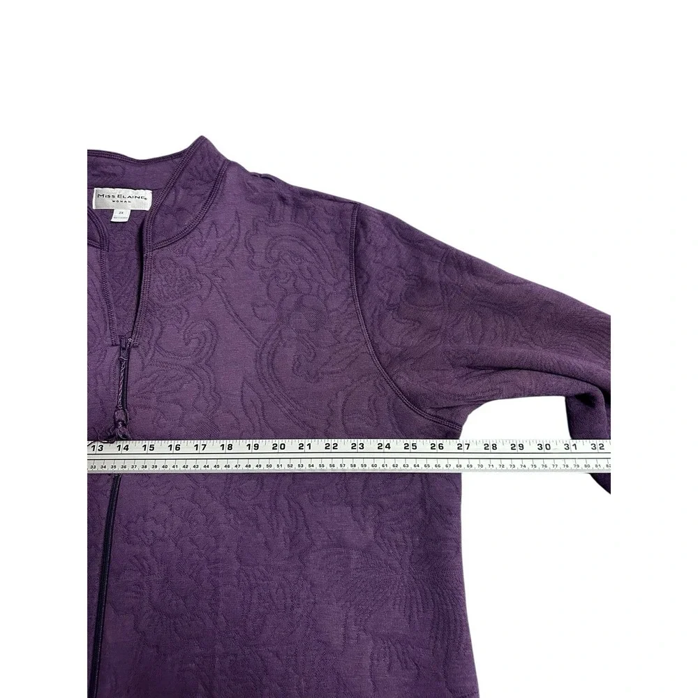 Miss Elaine Robe Size 2XL Purple Housecoat Lounge Sleep Cozy Grandma Plush Zip‎